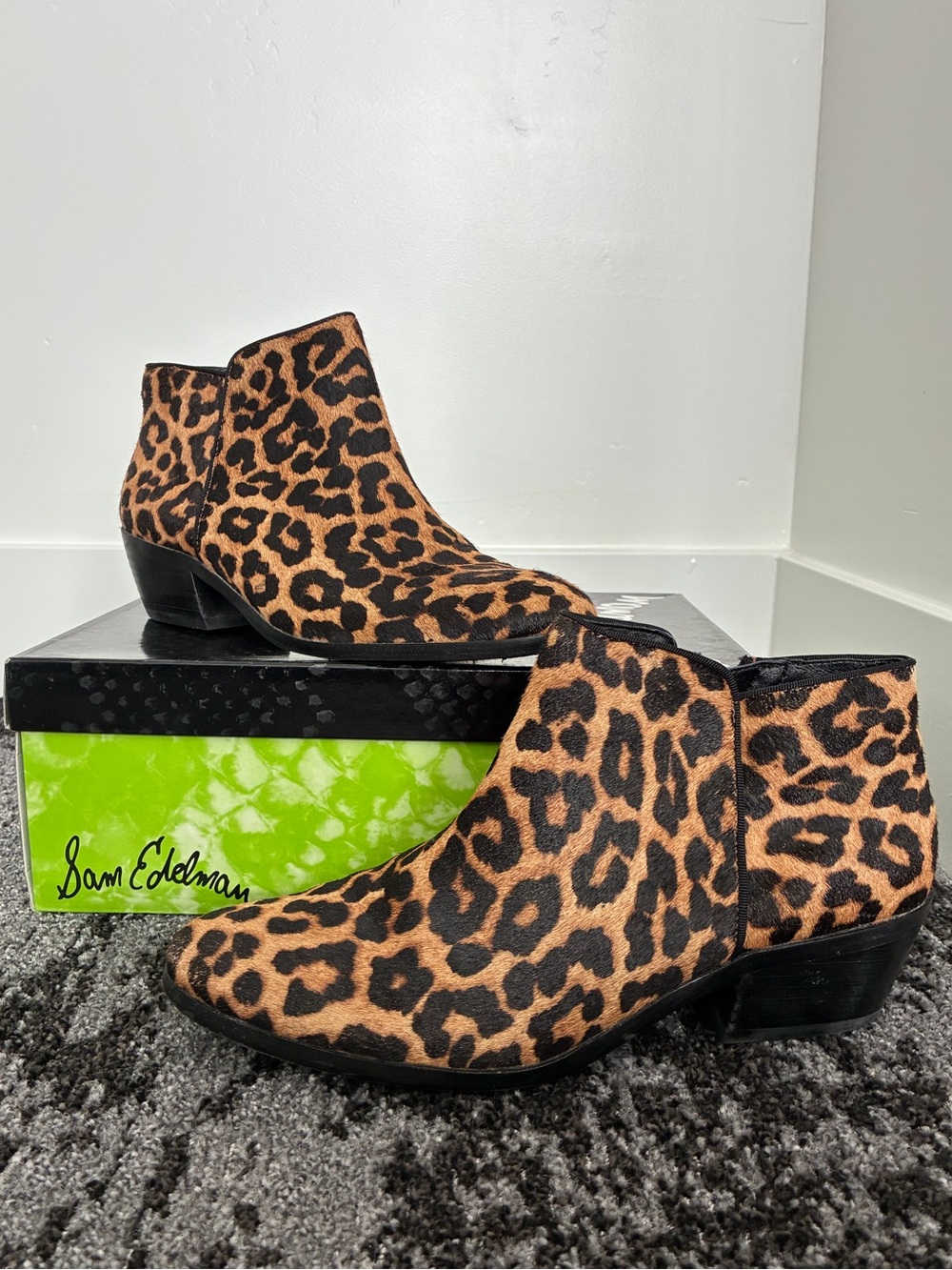 Sam Edelman Petty Leopard Brahma Ankle Boots